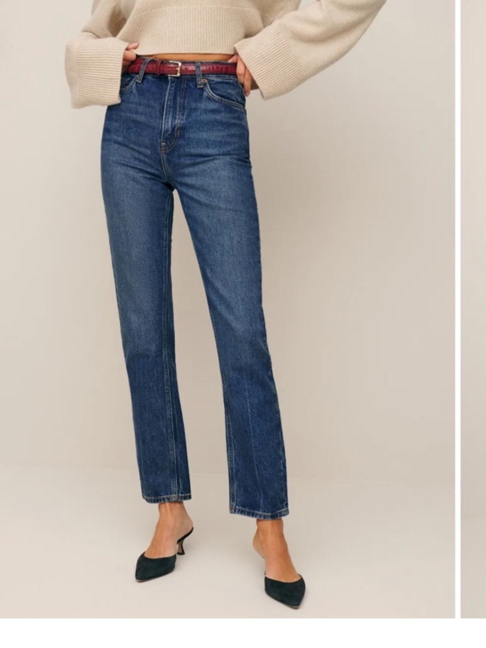 Reformation Liza Ultra High Rise Straight Jeans
